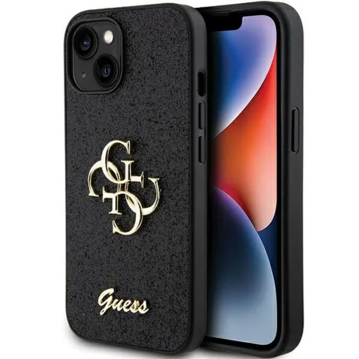 GUESS tok iPhone 15 Plus GUHCP15MHG4SGK (Fekete, Nagy 4G csillogó minta)