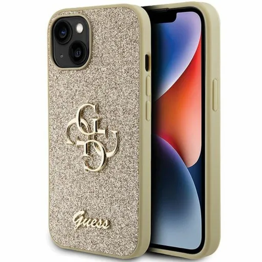 GUESS tok iPhone 15 Plus GUHCP15MHG4SGD (Fixed Glitter Big 4G) arany tok