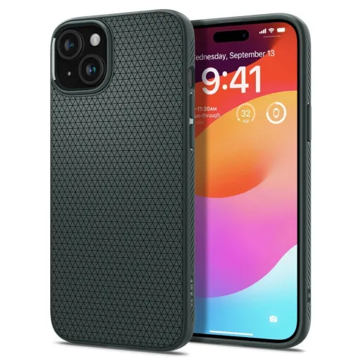 SPIGEN Liquid Air tok iPhone 15 abyss zöld