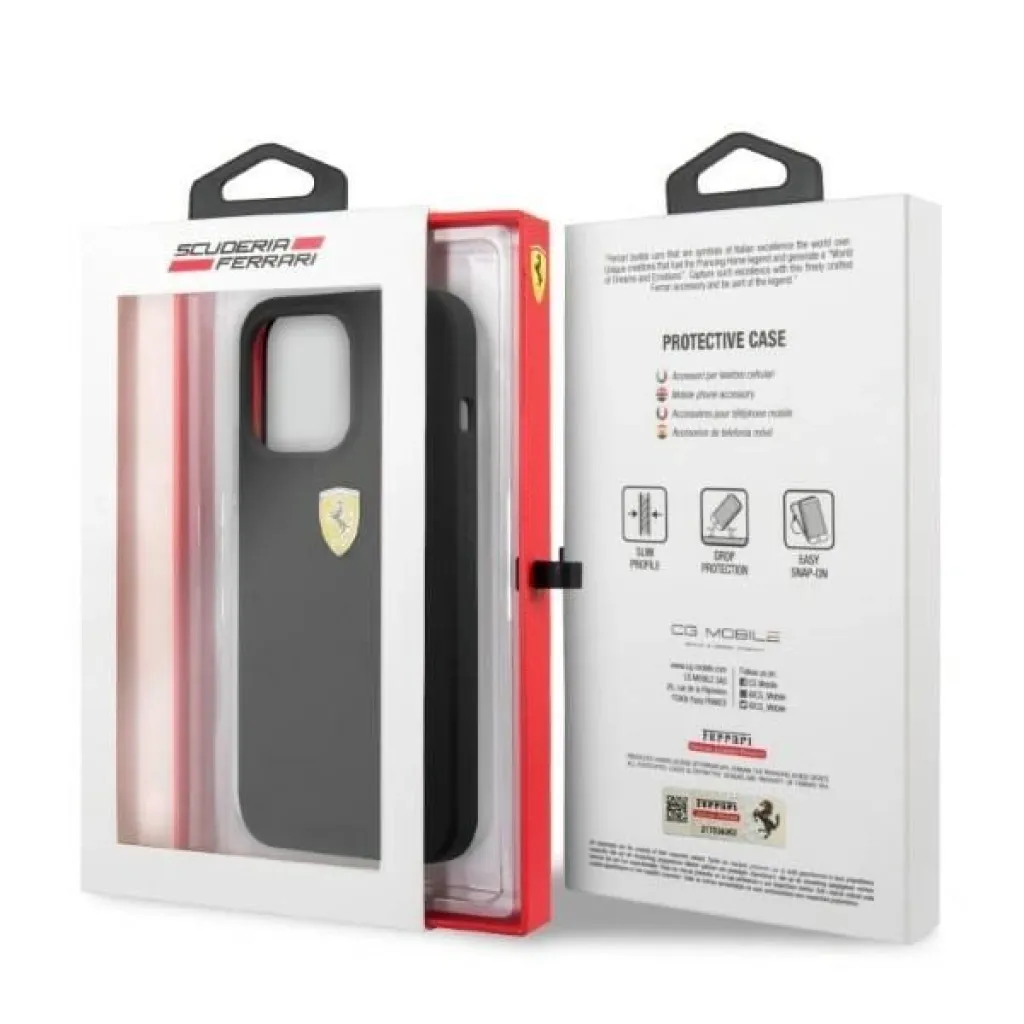 Ferrari FESSIHMP13LBK iPhone 13 Pro / 13 6.1" fekete/fekete hardcase szilikon tok MagSafe - 8