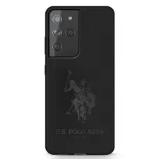 US Polo USHCS21LSLHRTBK Samsung Galaxy S21 Ultra fekete szilikon tok