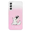 Karl Lagerfeld KLHCS22MCFNRCPI Galaxy S22+ tok rózsaszín Choupette Eat - 1. kép