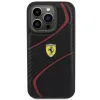 Ferrari Twist Metal Logo tok iPhone 15 Pro - fekete - 1. kép