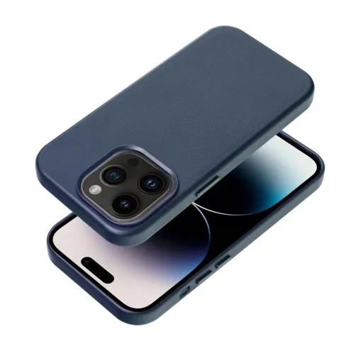 LEATHER MAG COVER tok iPhone 14 Pro Max indigo kék LEATHER MAG COVER tok iPhone 14 Pro Max indigo kék