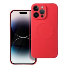 SILICONE MAG COVER tok kompatibilis MagSafe technológiával iPhone 14 Pro Max-hoz piros