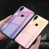 Gradient 9H üveghátlapú tok szilikon kerettel Xiaomi Redmi Note 7 pink - 0. kép