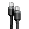 Baseus Cafule Nylon harisnyázott USB-Type C/USB-Type C kábel PD2.0 100W 20V 5A 2 m fekete - 2. kép