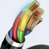 Baseus Cafule Nylon harisnyázott USB-Type C/USB-Type C kábel PD2.0 100W 20V 5A 2 m fekete/piros - 1. kép