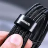 Baseus Cafule Nylon harisnyázott USB-Type C/USB-Type C kábel PD2.0 100W 20V 5A 2 m fekete/piros - 2. kép