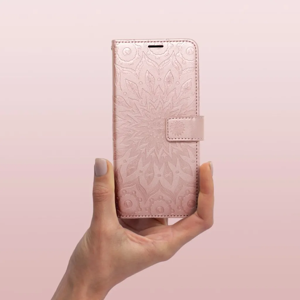 MEZZO fliptok SAMSUNG Galaxy S24 Ultra mandala rose gold tok - 8