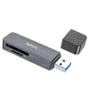 HOCO kártyaolvasó 2 az 1-ben USB A 3.0 HB45 fém szürke - 1. kép