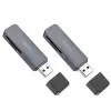 HOCO kártyaolvasó 2 az 1-ben USB A 3.0 HB45 fém szürke - 3. kép