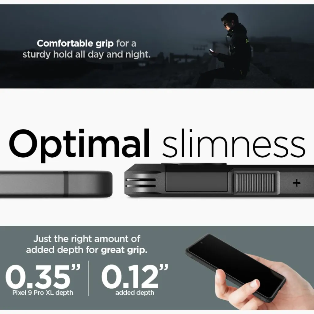  Google Pixel 9 Pro Xl Fekete Spigen Tough Armor tok - 14