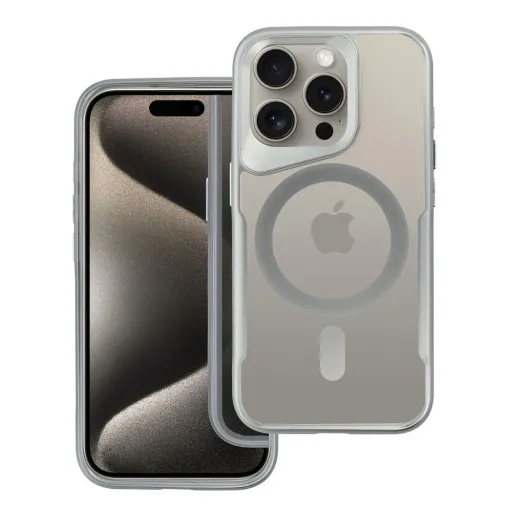 ERGOFIT NEWZONE tok kompatibilis MagSafe-el IPHONE 15 PRO MAX-hoz, ezüst ERGOFIT NEWZONE tok kompatibilis MagSafe-el IPHONE 15 PRO MAX-hoz, ezüst