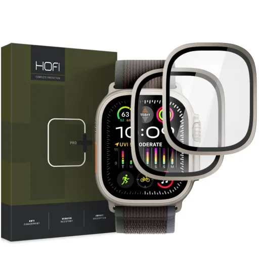 Hofi Glass Ring üvegfólia (2 darabos csomag) Apple Watch Ultra 1 / 2 (49 mm) Titanium