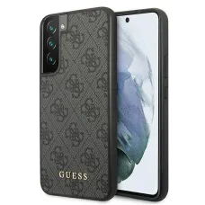 GUESS tok Samsung Galaxy S22 GUHCS22SG4GFGR (4G Metal Gold Logo) szürke