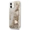 Original GUESS GUOHCN61GLHFLGO tok iPhone 11-hez (Liquide Glitter Charms / arany) - 0. kép