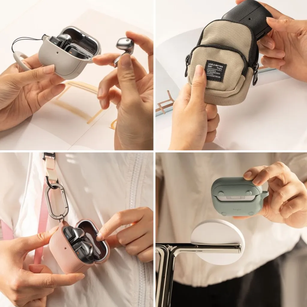 Ringke Onyx Magnetic Magsafe Samsung Galaxy Buds 3 / 3 FE / 3 Pro Fekete Tok - 7