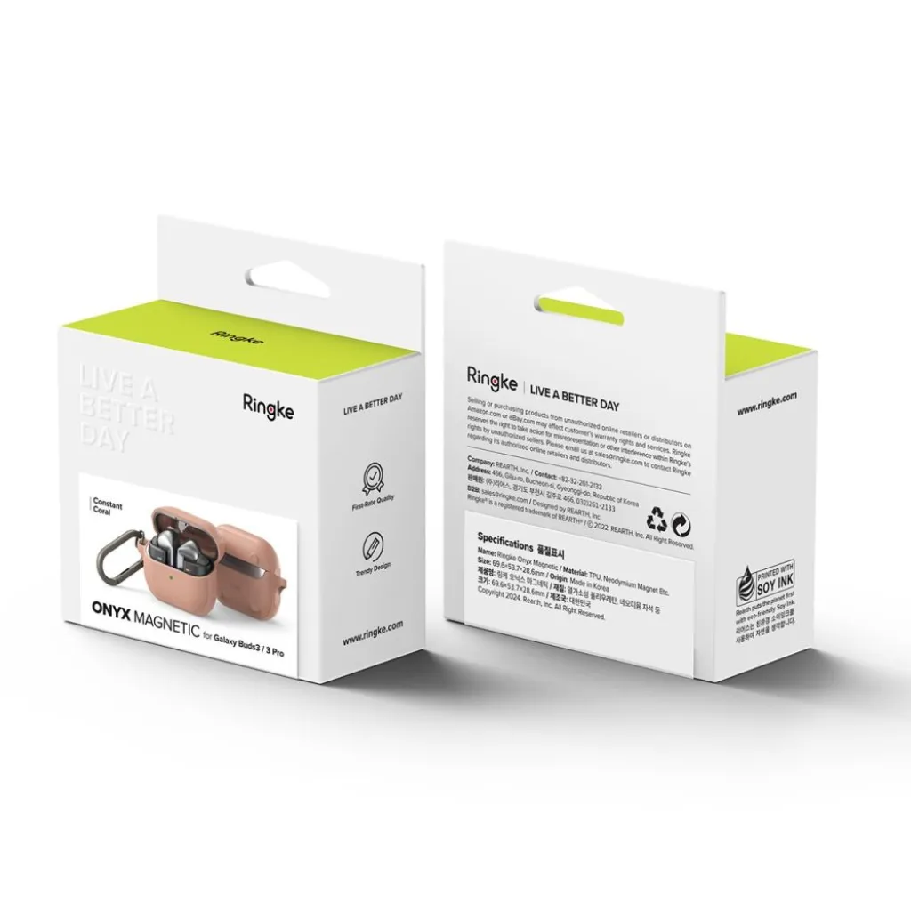 Ringke Onyx Magnetic Magsafe Samsung Galaxy Buds 3 / 3 Pro Constant Coral Tok - 8