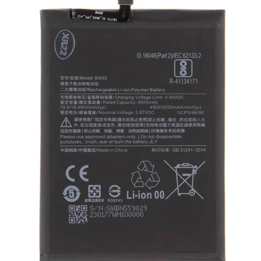 BN55 Xiaomi akkumulátor 5020mAh (OEM)