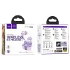 HOCO vezeték nélküli bluetooth fülhallgató TWS EQ10 lila - 2. kép