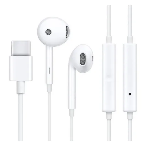 OPPO eredeti vezetékes fülhallgató Type C mikrofonnal MH147 fehér bulk