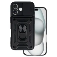 Slide Camera Armor tok iPhone 16 fekete