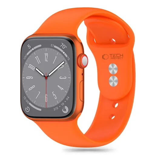 TECH-PROTECT SILICONE APPLE WATCH 4 / 5 / 6 / 7 / 8 / 9 / SE / ULTRA 1 / 2 (42 / 44 / 45 / 49 MM) fényes narancssárga