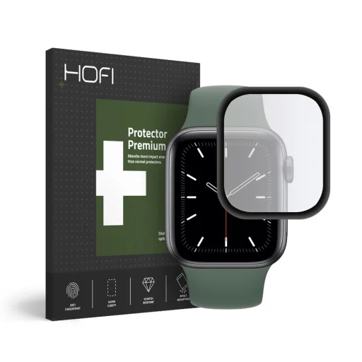 Apple Watch 4/5/6/SE (44mm) Hofi Hybrid üvegfólia fekete