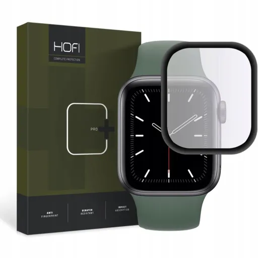 HOFI HYBRID GLASS APPLE WATCH 4 / 5 / 6 / SE (40MM) FEKETE üvegfólia