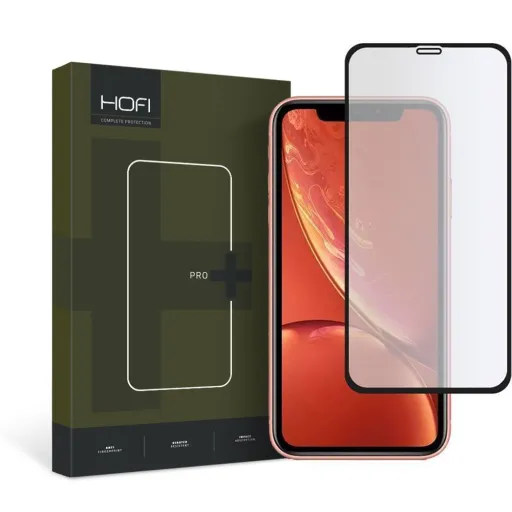 HOFI HYBRID ÜVEG IPHONE 11 / XR FEKETE üvegfólia