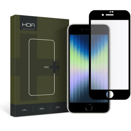 Hofi Glass Pro+ edzett üveg iPhone 7 / 8 / SE 2020 / SE 2022 fekete üvegfólia