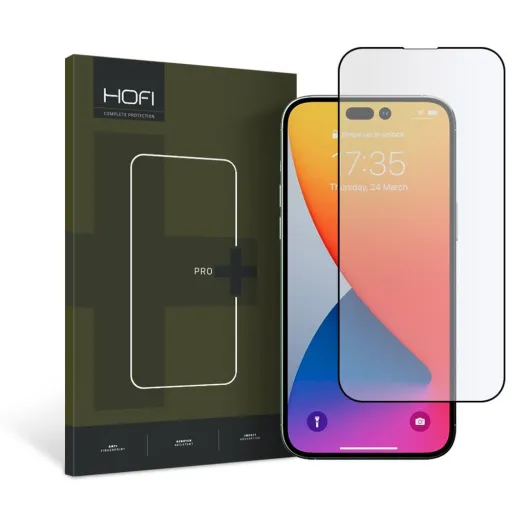 Hofi Glass Pro+ iPhone 14 Pro Max fekete üvegfólia