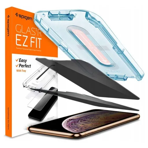 Edzett üveg Spigen GLAS.TR iPhone 11 / XR Privacy üvegfólia