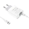 HOCO C80A hálózati töltő PD20W/QC3.0 + Type-C kábel fehér - 1. kép