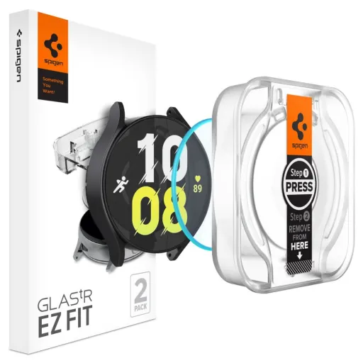 Spigen Glas.TR ”EZ-Fit” 2-PACK Samsung Galaxy Watch 6 (44 mm) üvegfólia