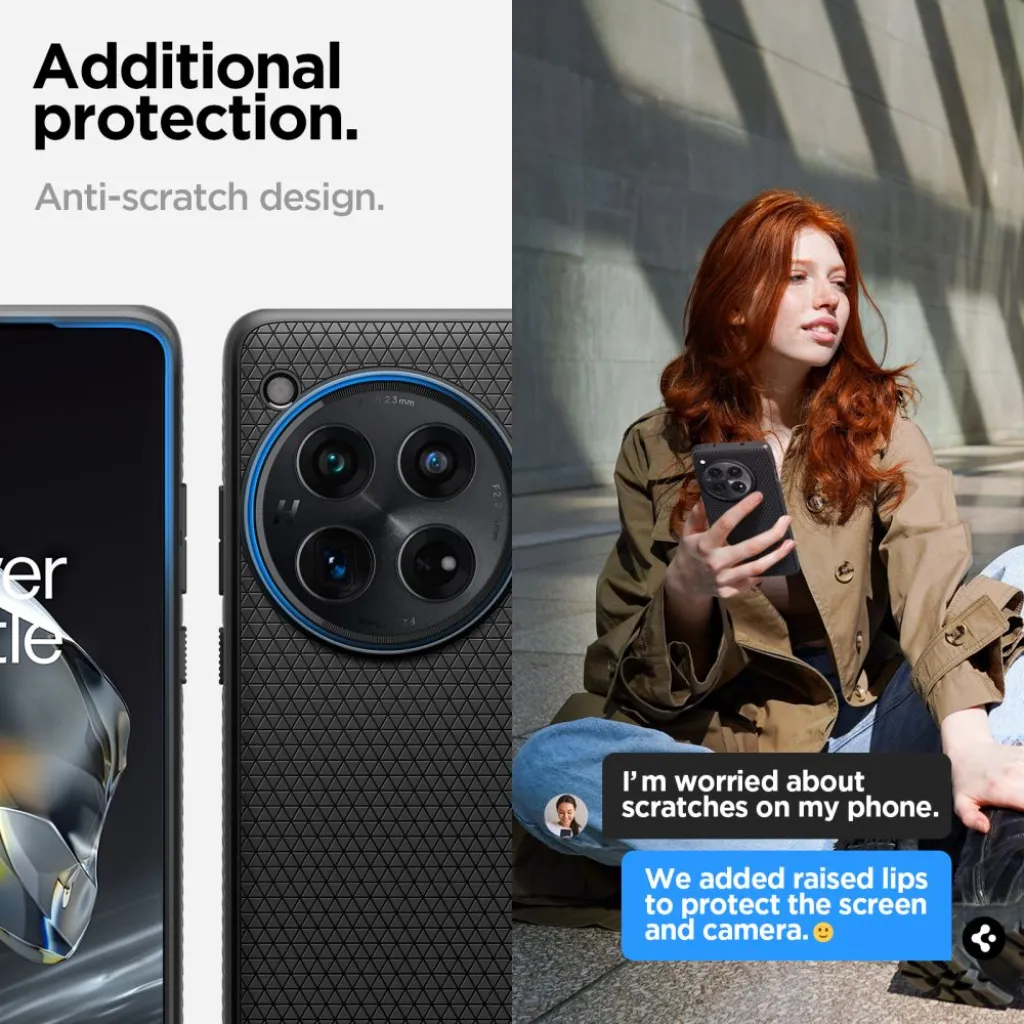  OnePlus 12 Matt Fekete Spigen Liquid Air Tok - 17