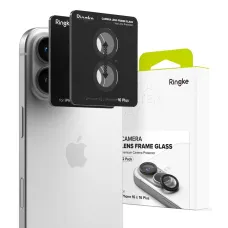 Ringke Camera Frame Protector 2-Pack iPhone 16 / 16 Plus fekete üvegfólia