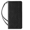 Magnet Strap tok iPhone 12/12 Pro Pouch Wallet + Mini Lanyard Medál Fekete - 1. kép