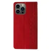 Magnet Strap Case tok iPhone 12 Pro Pouch Wallet + Mini Lanyard Pendant Piros - 4. kép