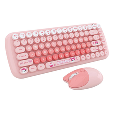 MOFII Candy New 2.4G Vezeték nélküli Billentyűzet + Egér Készlet (Rózsaszín)
