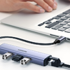 UGREEN CM475 USB-C 3x USB 3.0 adapter, RJ45, USB-C PD (szürke) - 1. kép