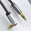 UGREEN AV119 Mini jack 3.5mm AUX sarok kábel, lapos, 0,5m (fekete) - 0. kép
