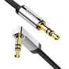 UGREEN AV119 Mini jack 3.5mm AUX sarok kábel, lapos, 0,5m (fekete) - 4. kép