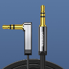 UGREEN AV119 Mini jack 3.5mm AUX könyök kábel, lapos, 1,5m (fekete) - 1. kép