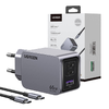 Ugreen Nexode Pro hálózati töltő, USB + 2x USB-C, 65W + USB-C kábel 1.5m (fekete) - 4. kép
