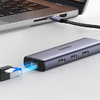 UGREEN 6 az 1-ben multifunkciós adapter USB-C - 3x USB A 3.0, HDMI, RJ45, PD - 2. kép
