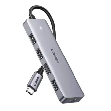 UGREEN 4 az 1-ben hub adapter USB-C - 4x USB 3.0 + USB-C (szürke)