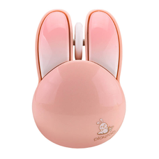 MOFII Vezeték nélküli egér + Bluetooth Rabbit M6DM olajfestés (Fehér-Rózsaszín)