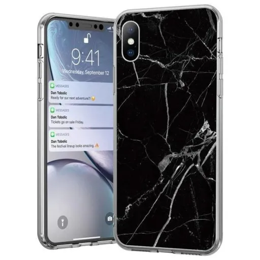 Wozinsky márvány mintás TPU tok Xiaomi Redmi Note 8 Pro fekete Wozinsky márvány mintás TPU tok Xiaomi Redmi Note 8 Pro fekete